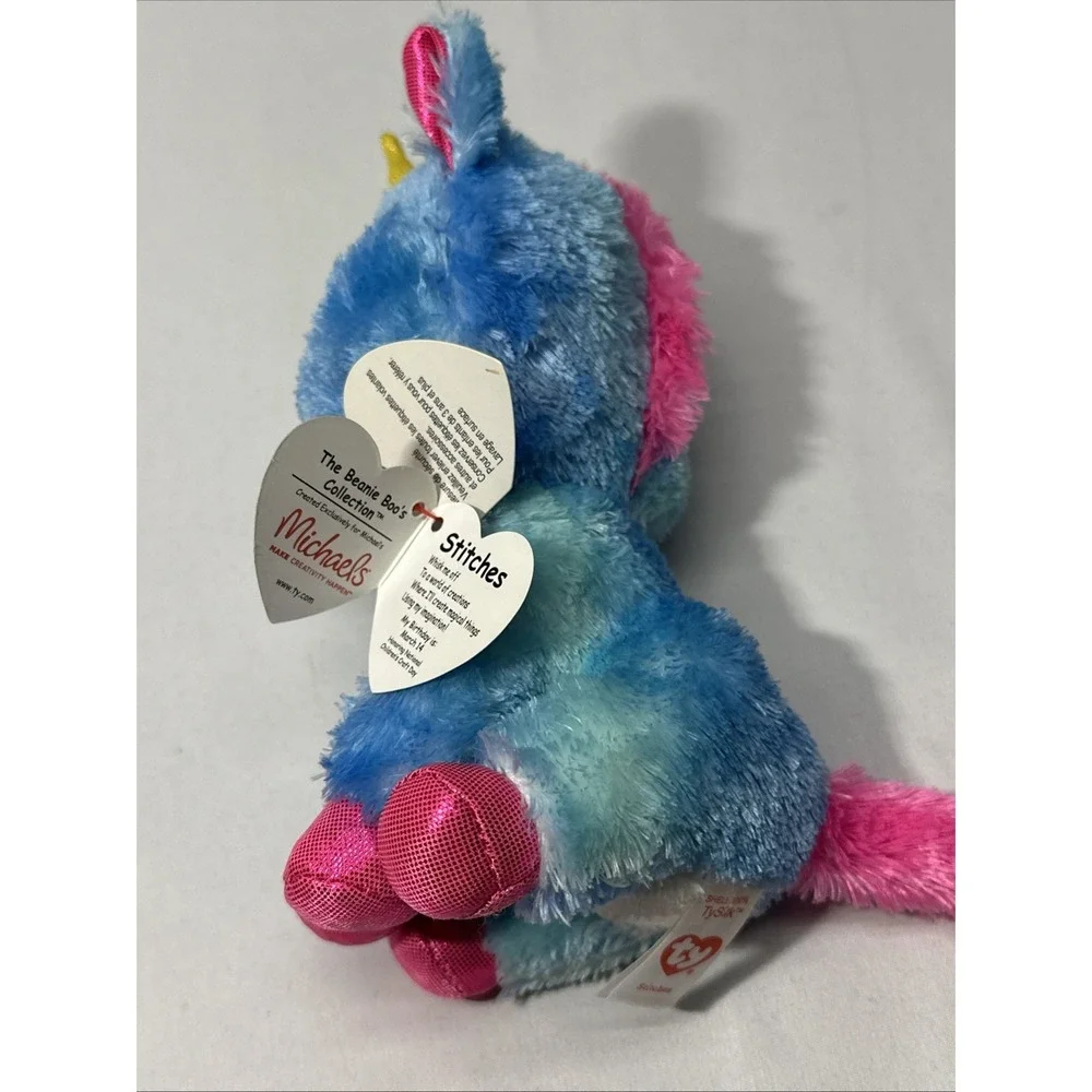 Ty Beanie Boos Unicorns, Lot of 3-Blitz, Stitches‎ (Exc. Michael's), & Harmonie